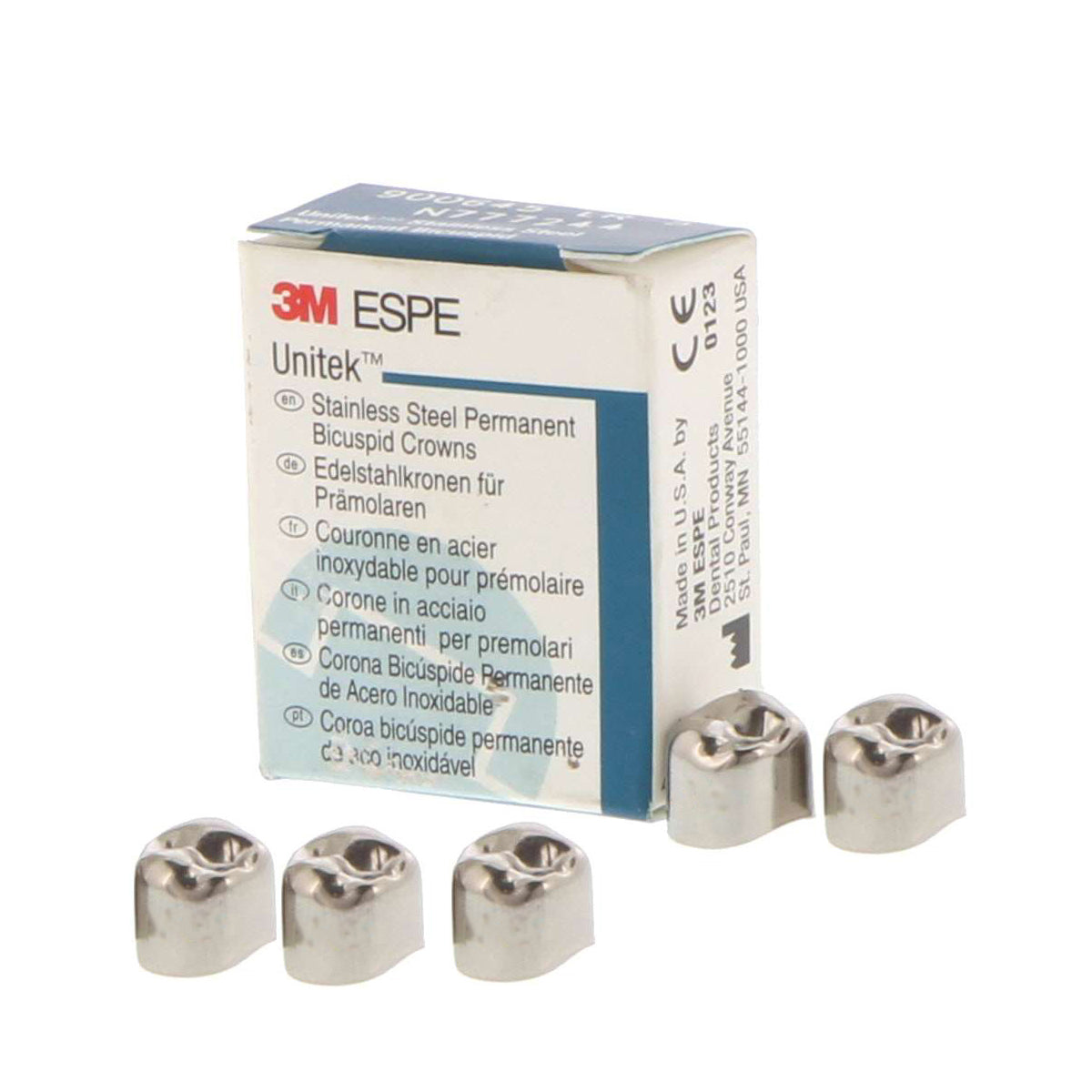 3M ESPE Unitek #6 Upper Left Primary Central Stainless Steel Crown For Pediatric Use- 5 Crowns/Box 3M ESPE Unitek #6 Upper Left Primary Central Stainless Steel Crown For Pediatric Use- 5 Crowns/Box